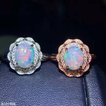 KJJEAXCMY boutique jewelry 925 sterling silver inlaid Natural Opal Ring Women's Two Colors Support Detection 2024 - buy cheap
