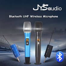 Profissional uhf sem fio bluetooth microfone handheld 2 canais usb 3.5mm 6.35mm com receptor karaoke dj fala altifalante 2024 - compre barato
