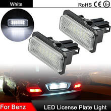 Luz branca para placa de carro, 1 par de lâmpadas para benz e-class w211 c-class s203 cls-class w219 slk-class r171 2024 - compre barato