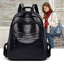 Bagpack Women Leather Backpack Designer Shoulder Bags For Women 2022 School Bags For Teenage Girls Mochila Feminina 2024 - buy cheap