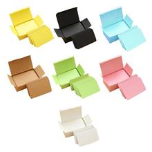 100 Pieces Yellow Cards White Blank Card Christmas Valentine's Day DIY Paper Box 2024 - buy cheap