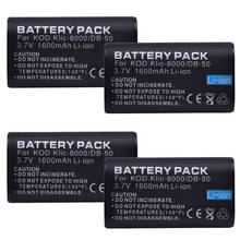 Batería de Klic-8000 de 1600mAh, pila Klic 8000 DB50 para Kodak Zx1 ZxD Z612 Z712 Z812 Z1085 Z1015 Z1012 Z1485 Z8612 Zx1 R1 R1S, 4 Uds. 2024 - compra barato