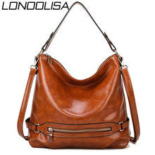 Vintage Bolsas Oil Leather Handbags Ladies Hand Bags for Women 2019 Luxury Handbags Women Bags Designer Casual Tote Sac A Main 2024 - buy cheap