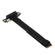 Riser-cabo de extensão pcie x4 3.0, cabo de extensão pci express 4x para m.2 nvme chave m 2230, 2242, 2260, 2280, riser card gen 3.0, cabo extensor 32g/bps 2024 - compre barato