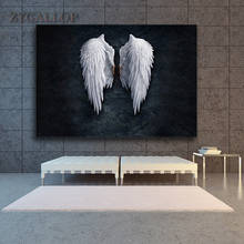 ZYGALLOP Black White Angel Wings Canvas Painting Modern Art Print Poster Wall Pictures For Living Room Decoration No Frame obraz 2024 - buy cheap