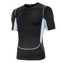 Мужская футболка для бега, для фитнеса, Спортивная футболка с коротким рукавом, топы для тренировок в спортзале, спортивная одежда, быстросохнущая одежда, Азиатский размер L-8XL 2024 - купить недорого