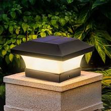 Lâmpada de poste solar ip65, à prova d'água, coluna de luz para parede de jardim, coluna de lâmpada de paisagem, decoração de jardim 2024 - compre barato