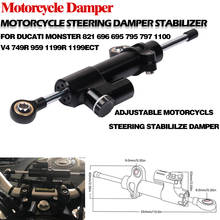 Universal Motorcycle Shock Absorber Damper Safety Control Adjustable Steering Stabilizer For Ducati Monster 821 696 695 795 797 2024 - buy cheap