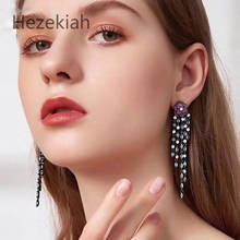 Hezekiah-pendientes de aguja con flores para mujer, aretes con borlas, temperamento, para fiesta de baile, moda de lujo de alta calidad 2024 - compra barato