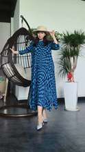 HOT SELLING The new lattice print dress fold dress with three quarter long A-Line IN STOCK 2024 - buy cheap