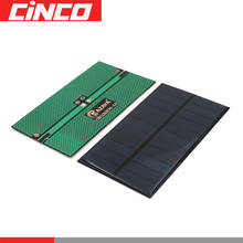 Painel solar 5.5v 1.65w 300ma, célula solar policristalina 5v 300ma com módulo de regulação de carga e bateria 3.7v para áreas externas 2024 - compre barato