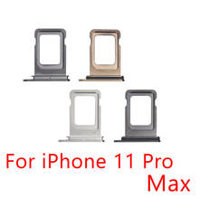 SIM Card Tray Holder Slot for iPhone 11 Pro Max 11Pro Single Dual Adapter Replacement Parts 2024 - buy cheap