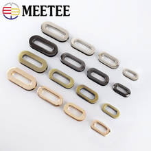 Meetee 10 pçs 18/25/32/38mm metal em forma de ovo fivelas de ilhós parafuso o anel gancho sacos diy cinta cinto fecho acessórios bf328 2024 - compre barato