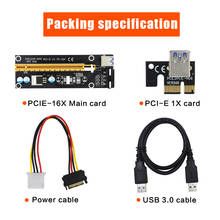 Переходник TISHRIC 60 см 006S, PCI Express 1X до 16X, удлинитель USB 3,0, PCI-E адаптер, Удлинительный кабель для графического процессора 2024 - купить недорого