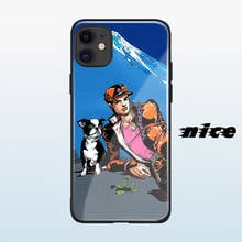 Kuujou joutarou jojo aventura capa para iphone se 6s 7 8 x xr xs 11 pro max samsung s nota 10 20 plus caso de telefone de vidro escudo 2024 - compre barato