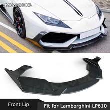 Carbon Fiber Material Front Bumper Lip Chin Spoiler With Splitters Case For Lamborghini Huracan LP610-4 Auto Car Style2014-2018 2024 - buy cheap