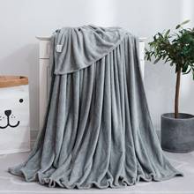 Solid Flannel Fleece Blanket Super Soft Warm Throw Blankets For Sofa/bed/travel/bedspread Summer Nap Blanket 2024 - buy cheap