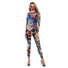 Halloween Scary Skeleton Cosplay Women Clown Horror Costume Day of The Dead Jumpsuit Carnival Party Zombie Bloody Disguise 2024 - buy cheap