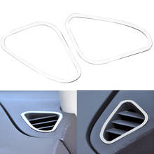 Adesivo para guarnição de saída de ar condicionado automotivo, 1 par de moldura decorativa para ford focus 2 mk2 2005 2006 2007 2008 2009 2010 2012 2013 2024 - compre barato