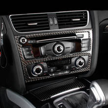 Для Audi A4 B8 A5 Q5 карбоновое волокно интерьер управления CD панель Крышка отделка кондиционера выход отделка каркаса аксессуары 2024 - купить недорого