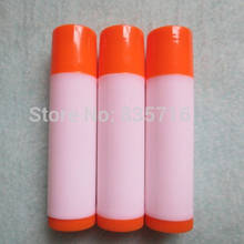 Tubo vacío de lápiz labial, contenedor de Maquillaje Brillo de labios blanco + tapa naranja, cosmética de ejemplo, bálsamo labial, Sub-embotellado HZ20, 5ML, lote de 50 unidades 2024 - compra barato