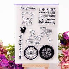 11x16cm bicycle beer Transparent Clear Stamps Silicone Seals Roller Stamp DIY scrapbooking photo album/Card Making Easter 2024 - buy cheap