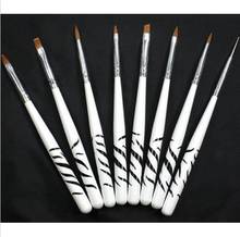 8pcs Practice Manicure Pedicure UV Gel Polish Acrylic Nail Art Brush Tool Sets Acrylic Nail Tips Makeup Tools 2024 - buy cheap