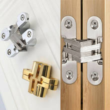 New 1/5Pcs Concealed Invisible Cross Hinge for Cabinet Cupboard Door Wooden Box Cross Hinge-35 2024 - buy cheap