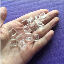 Cubo de cristal transparente con forma de burbuja para pendientes, accesorio de joyería con agujero, cubierta de botella de vidrio para pendientes, colgante, 10/13/15mm 2024 - compra barato