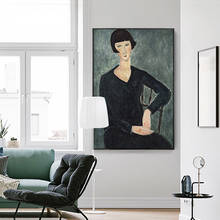 Amedeo-obra de arte clásica de Modigliani Picasso, colección de bocetos, lienzo impreso, pintura, póster, imágenes de pared, decoración del hogar para sala de estar 2024 - compra barato