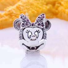 Lorena S925 Sterling Silver Minnie Clip Positioning Buckle Beads Fit Original Bracelet Pendant DIY Jewelry Charms Gift 2024 - buy cheap