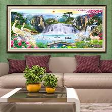 5D Diamond Painting Landscape Waterfall Cross Stitch Full Square Round Embroidery Mosaic Spring Scenery Pictures Rhinestone Gift 2024 - buy cheap