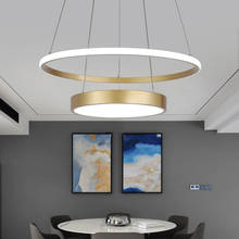 Matte Black Gold Minimalism DIY Hanging Modern Led Pendant Lights For Dining Room Bar suspension luminaire suspendu Pendant Lamp 2024 - buy cheap
