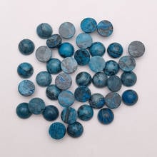 10mm round beads Fashion Natural blue onyx cab cabochon no hole for jewelry making Wholesale 50pcs/lot free shipping 2024 - buy cheap