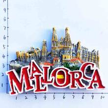 Imán de nevera 3D de la catedral de España de Majorca, recuerdos turísticos de viaje, pegatinas magnéticas para refrigerador, decoración del hogar 2024 - compra barato