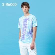 Футболка SIMWOOD, летняя, модная, окрашенная, контрастная, из 100% хлопка 2024 - купить недорого