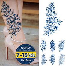Juice Ink Tattoos Body Art Lasting Waterproof Temporary Tattoo Sticker Line Rose Peony Tatoo Arm Fake Lotus Flower Tatto Women 2024 - buy cheap