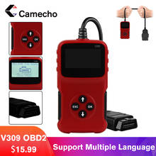 Camecho Full OBD2 Reader Scanner V309 Engine Code Tester Digital Car Diagnostic tool with Multi-languages Turn off Engine light 2024 - buy cheap