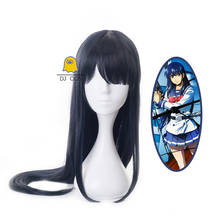 Anime High-Rise Invasion Honjo Yuri Cosplay Wig Long Dark Blue Black Straight Hair Synthetic + Wig Cap Party Props Girls Women 2024 - buy cheap