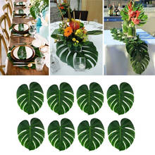 Wedding Decoration 12pcs/set Table Cloth Supplies Fabric Green  Artificial Flower Palm Leaves DIY Hawaiian Party Decorations-S 2024 - buy cheap