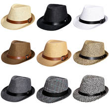 Retro Hat Spring Summer Straw Hat for Men Fedora Femme Summer Beach Visor Jazz Hat Outdoor Travel Causal Sun Cap Male Barry.Wang 2024 - buy cheap