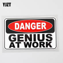 YJZT 12.9CM×7.7CM Genius At Work Funny Warning Decal PVC Car Sticker 12C-0299 2024 - buy cheap