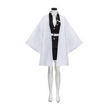 Roupas de cosplay de anime kimetsu no yaiba, conjunto de uniforme de halloween para cosplay de kanroji mitsui com cinto demon slayer 2024 - compre barato