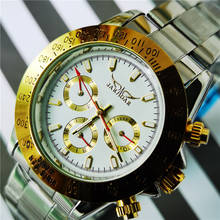 Jaragar-relógio de pulso esportivo masculino, relógio mecânico automático com data, aço inoxidável dourado, 2020 2024 - compre barato