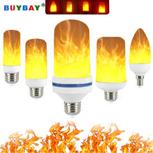 LED Flame Effect Light Bulb with Gravity Senor E27 E26 E14 E12 Led Flame Bulb 3D Dynamic Fire Light Lamp 3W 5W 7W 9W Lampada 2024 - buy cheap