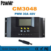 PowMr-controlador Solar PWM, 30A, 48V, LCD, carga de la batería del Panel PV, Sistema Solar, uso interior del hogar, Juta CM3048 2024 - compra barato