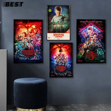 Stranger Things-Póster DE LA TEMPORADA 3, 2 y 1, imagen de personajes, película clásica, arte de pared, lienzo, pintura, Cuadros para decoración del hogar y sala de estar 2024 - compra barato