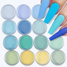 Polvo acrílico tallado azul cielo para decoración de uñas, pigmento de inmersión para extensión de uñas, suministros para profesionales, 15 g/caja 2024 - compra barato