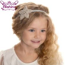 Nishine Girls Rhinestone Flower Star Headband Kids Girls Wedding Party Hair Accessories Princess Headwear Photography Props 2024 - buy cheap