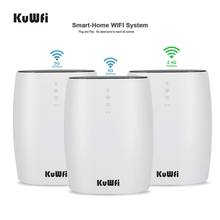 KuWFi 3pcs Mesh Router Whole Home Mesh WiFi AC1200 2.4G/5.8GHz Wireless Wifi Router APP Remote Manage 150+ Devices 2024 - buy cheap